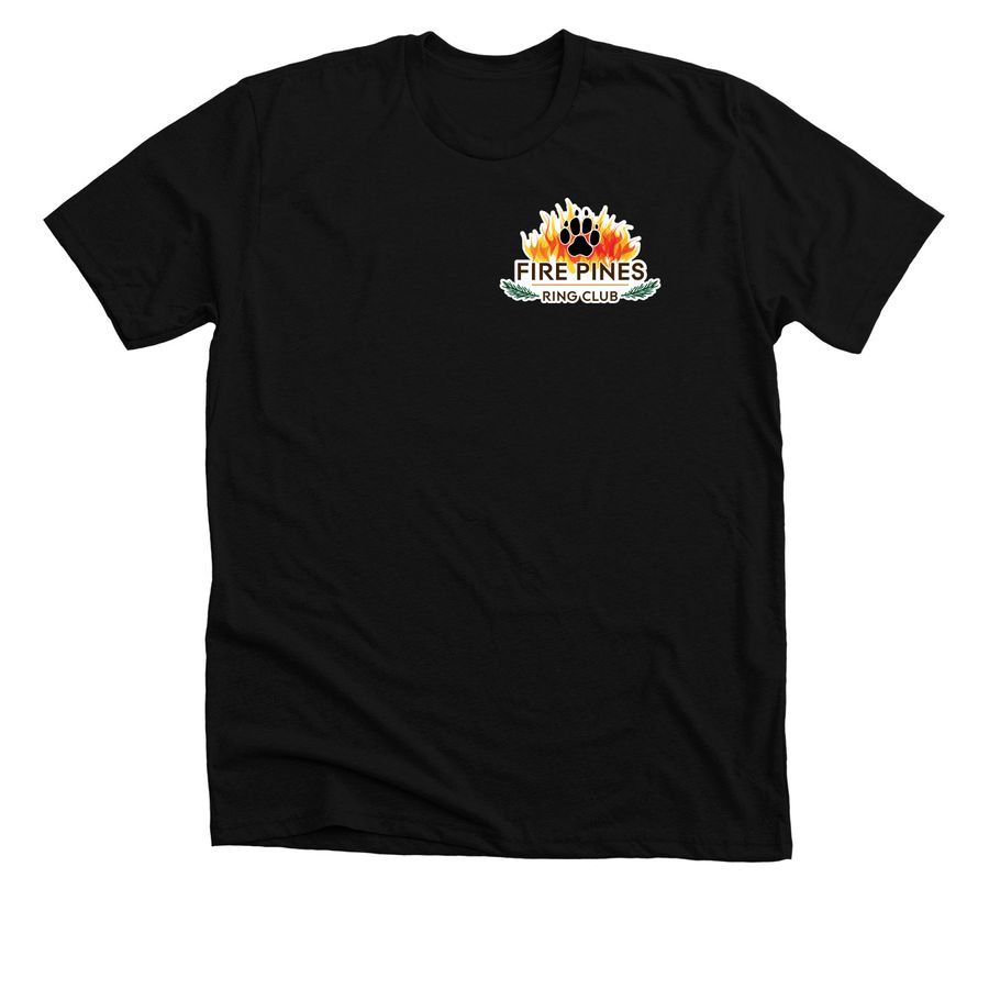 Fire Pines Ringsports, a Solid Black Blend Premium Unisex Tee