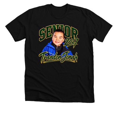 TJS, a Solid Black Blend Premium Unisex Tee