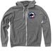 County Clerk Seal, a Deep Heather Zip Up Hoodie