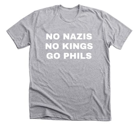 Fight Fascism/Go Phils, a Athletic Heather Premium Unisex Tee