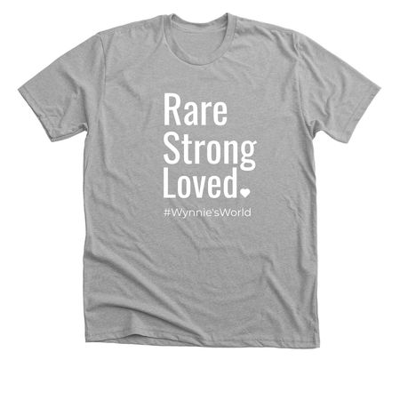 Rare. Strong. Loved., a Athletic Heather Premium Unisex Tee