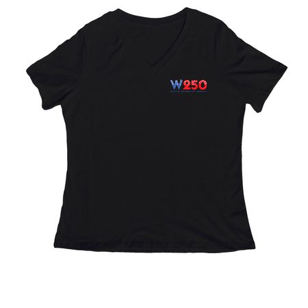 Women's V-Neck T-Shirt, a Black Women's Relaxed V-Neck Tee