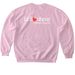 Le Bonheur Popsicles, a Light Pink Softstyle Crewneck Sweatshirt (back-view)