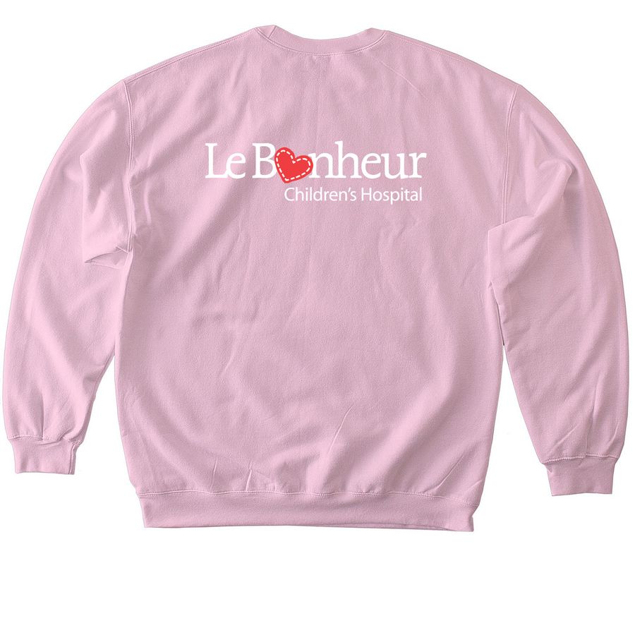 Le Bonheur Popsicles, a Light Pink Softstyle Crewneck Sweatshirt (back-view)