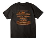 THE 4TH MAN, a Black Unisex Heavyweight Tee (back-view)