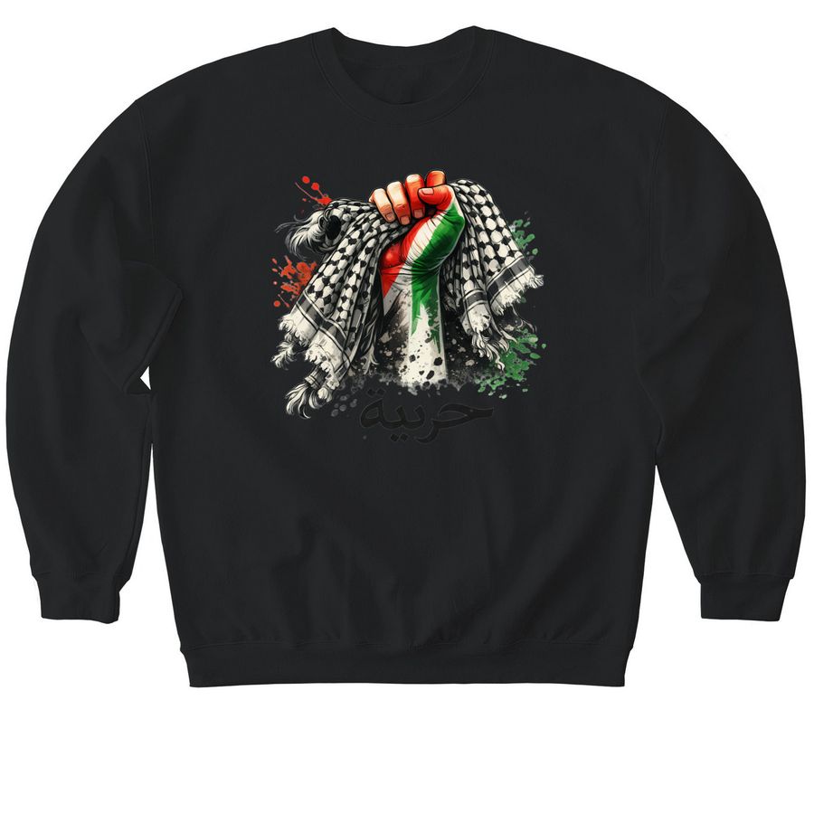 Freedom black, a Black Softstyle Crewneck Sweatshirt