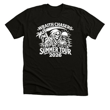 Wraith Chasers Summer Tour '26, a Black Heather Premium Unisex Tee