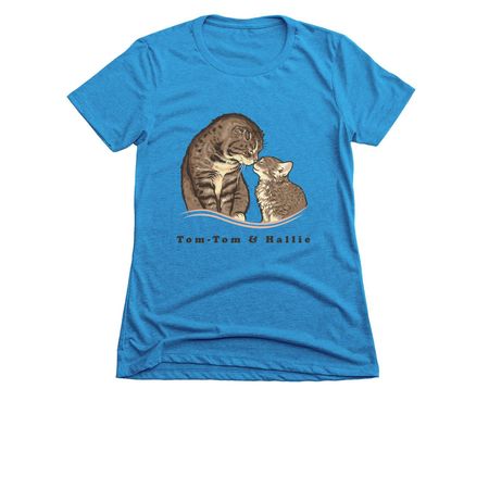 Tom-Tom & Hallie, a Turquoise Women's Slim Fit Tee