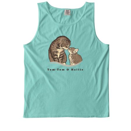 Tom-Tom & Hallie, a Chalky Mint Comfort Colors Tank Top
