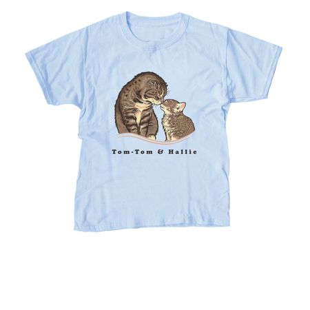 Tom-Tom & Hallie, a Light Blue Youth Unisex Tee
