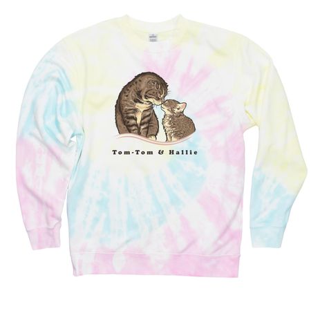Tom-Tom & Hallie, a Sunset Swirl Tie Dye Crewneck Sweatshirt