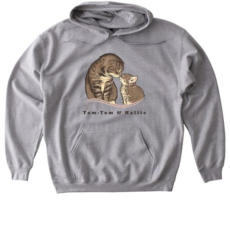Tom-Tom & Hallie, a Sport Grey Gildan Softstyle Pullover Hoodie