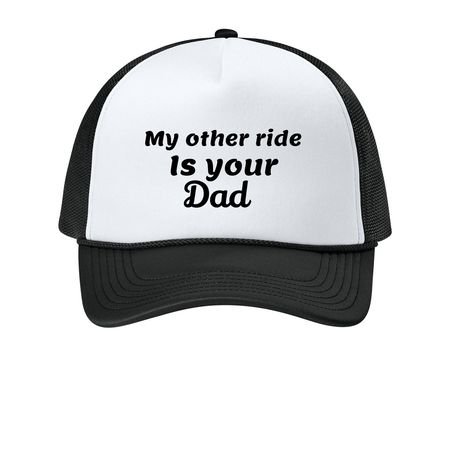 Other ride&nbsp;, a White/ Deep Black Printed Foam Trucker Hat