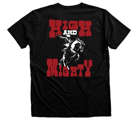 High'nMighty, a Black Heather Premium Unisex Tee