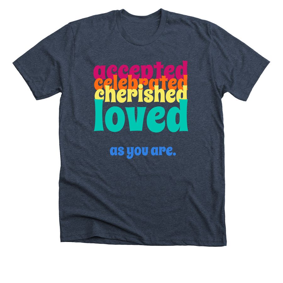 Celebrated?as you are.&nbsp;, a Heather Midnight Navy Premium Unisex Tee