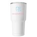 Team Maggie, a White Insulated Tumbler (back-view)