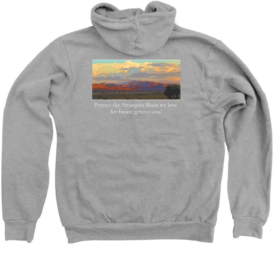 FAB Logo Shirt, a Athletic Heather Zip Up Hoodie (back-view)