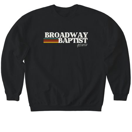 Broadway Baptist Youth Campaign, a Black Softstyle Crewneck Sweatshirt