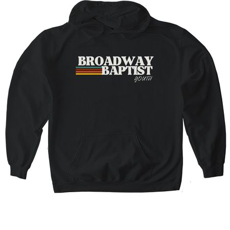 Broadway Baptist Youth Campaign, a Black Gildan Softstyle Pullover Hoodie