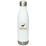 Coalition to Save Catalina Island Deer, a White Stainless Steel Water Bottle (back-view)