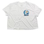 World Cup - Argentina, a White Women?s Flowy Cropped Tee (back-view)