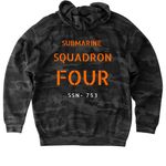 Camo Hoodie&nbsp;, a Black Camo Heavyweight Camo Pullover Hoodie (back-view)
