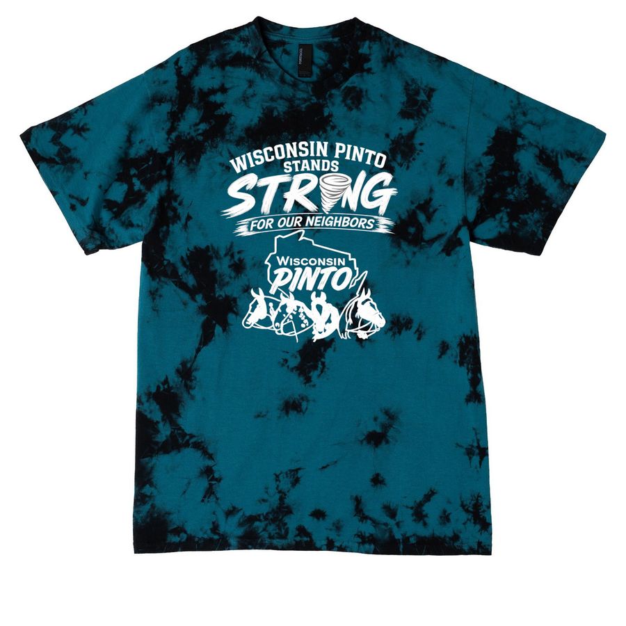 WPtHA Forward Together, a Black/ Teal Crystal Tie Dye Tee