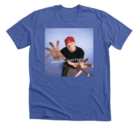 Limp Biskit Pose, a Solid True Royal Premium Unisex Tee