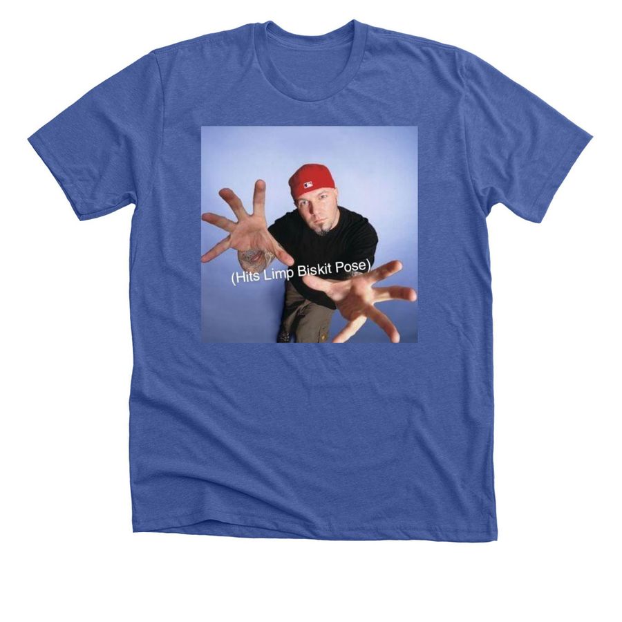 Limp Biskit Pose, a Solid True Royal Premium Unisex Tee