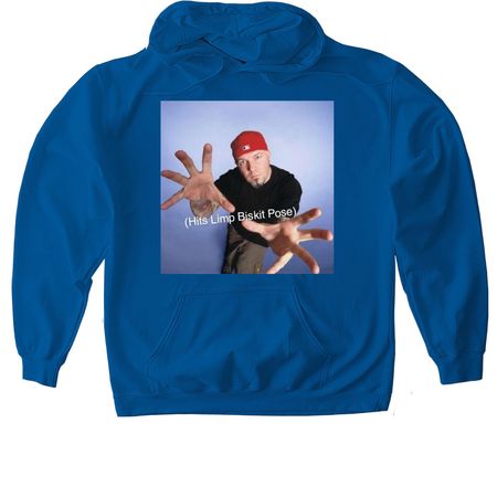 Limp Biskit Pose, a Royal Gildan Softstyle Pullover Hoodie