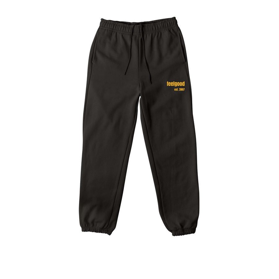 Sweats Small Font Green, a Black Premium Heavyweight Jogger