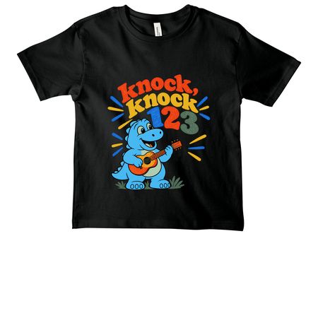 Youth Dino only, a Vintage Black Youth Heavyweight Tee