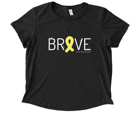 Brave Like Beckham - Adult Sizes, a Space Black Allmade Eco Triblend Women?s Scoop Neck Tee