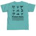 Protect the Sharks, a Seafoam Comfort Colors Unisex Tee (back-view)