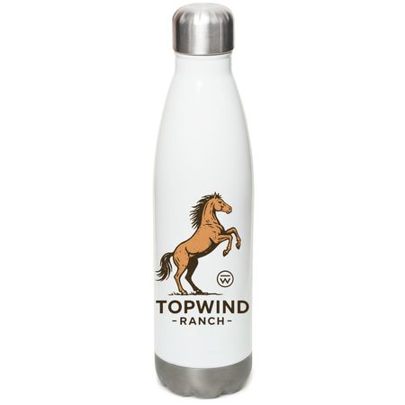 Topwind Water Bottles, a White Stainless Steel Water Bottle