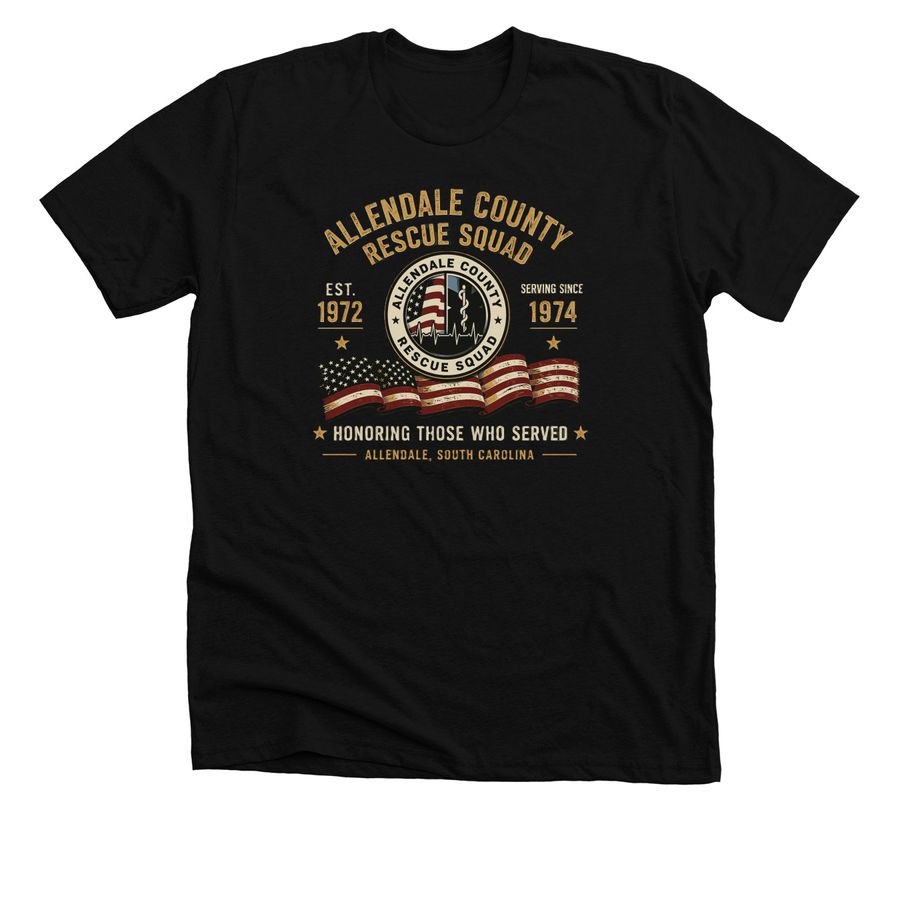 Honoring our veterans who served., a Solid Black Blend Premium Unisex Tee