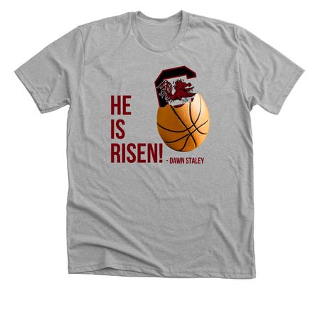 He is Risen!, a Athletic Heather Premium Unisex Tee