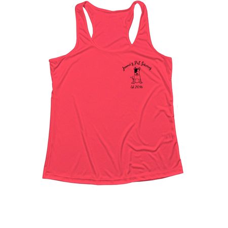 JPS Active Wear Color Set 2, a Hot Coral Women's Performance Tank
