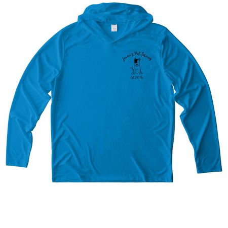 JPS Active Wear Color Set 2, a Sapphire UV Performance Long Sleeve Hoodie