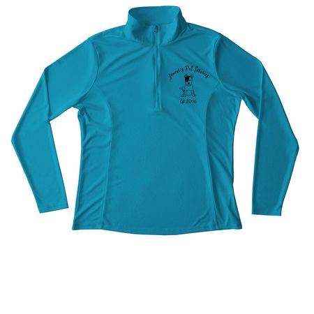 JPS Active Wear Color Set 2, a Atomic Blue Women's Performance Quarter Zip Pullover