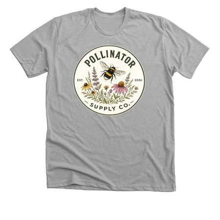 Pollinator Supply Co. Heritage Logo, a Athletic Heather Premium Unisex Tee
