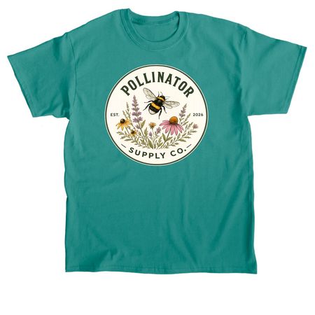 Pollinator Supply Co. Heritage Logo, a Jade Dome Classic Unisex Tee