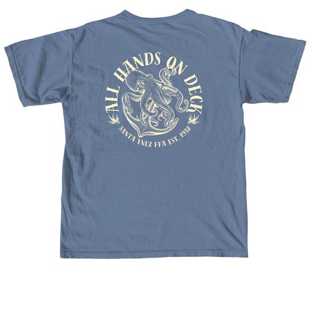 All Hands On Deck!, a Blue Jean Comfort Colors Unisex Tee