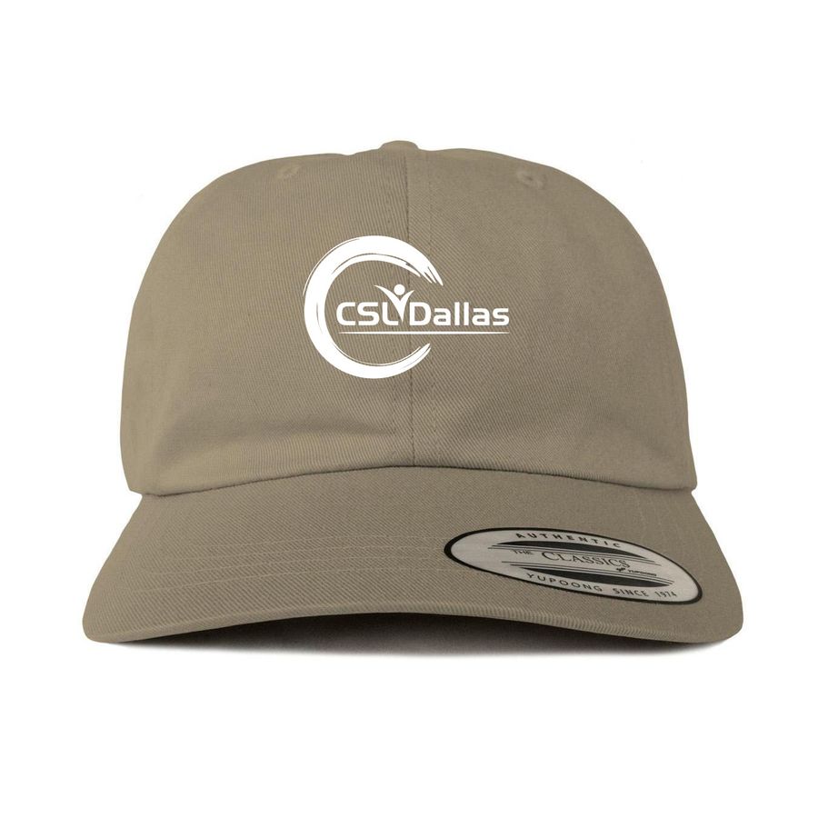 CSLDallas White Logo (Caps), a Khaki Printed Classic Baseball Cap