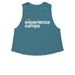 Crop Racerback Tank, a Heather Deep Teal Women's Cropped Racerback Tank