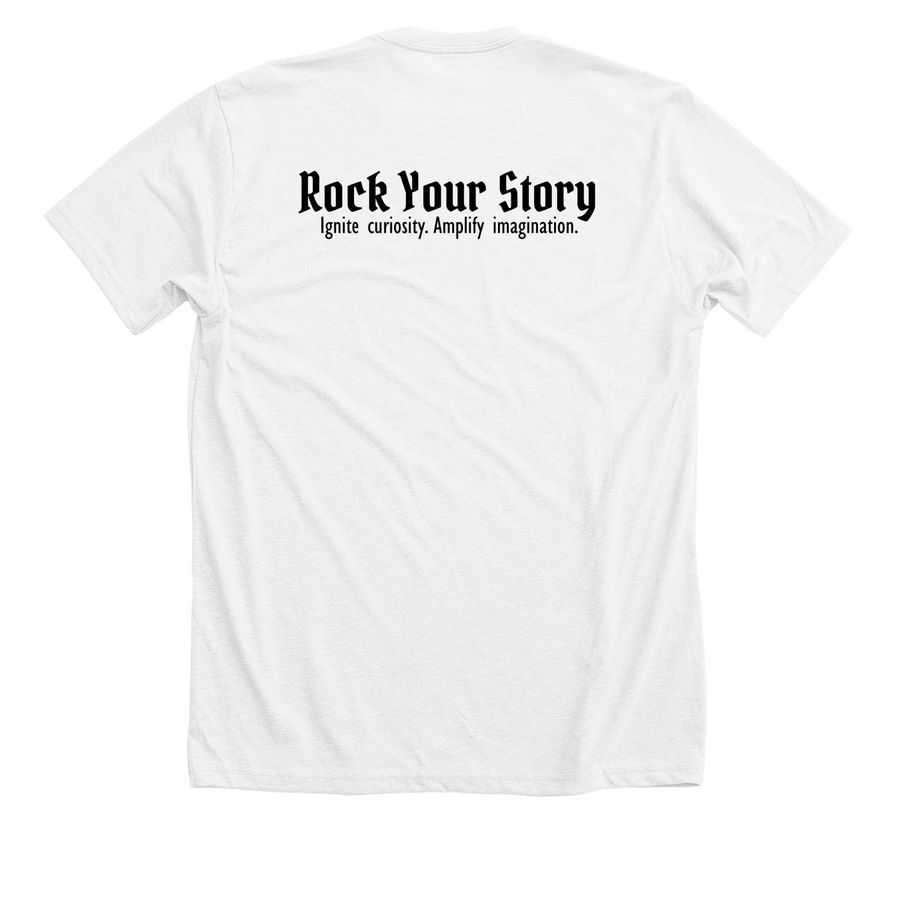 There's Always Time for Art, a Solid White Blend Premium Unisex Tee (back-view)