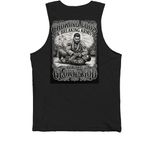 For the Glory of God, a Black Premium Cotton Tank (back-view)