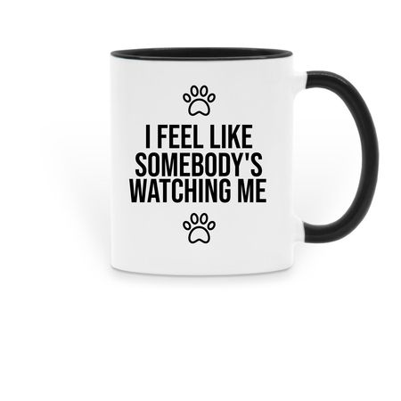 Watching Me Mug - Seasonal, a Black Two-Tone Ceramic Mug