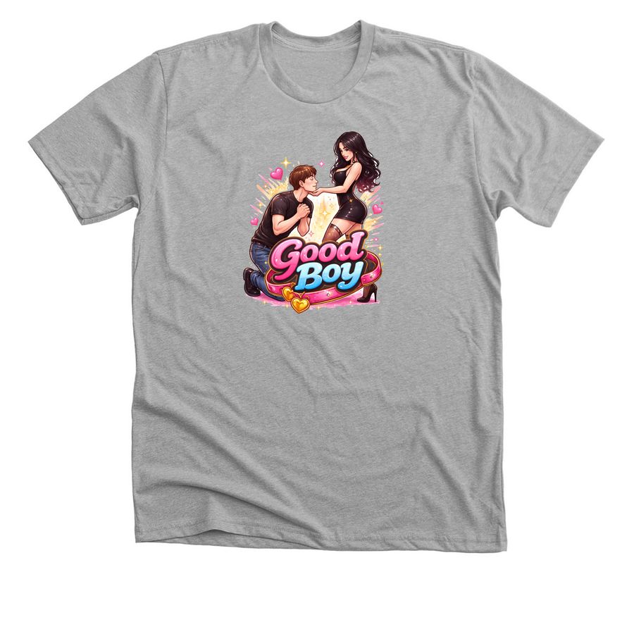 good boy tee&nbsp;, a Athletic Heather Premium Unisex Tee