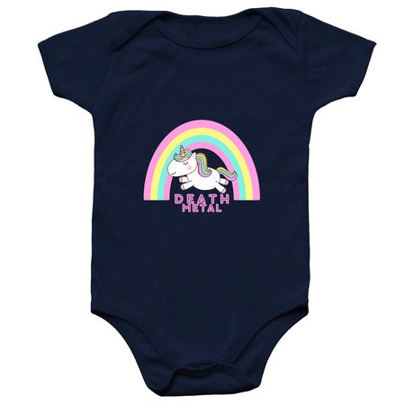 Death Metal Onesie, a Navy Infant Onesie
